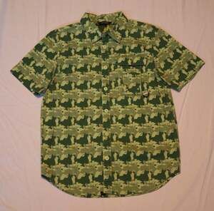 Stoic Men's Green Camouflage Ripstop Outdoor Button Down Short Sleeve Shirt